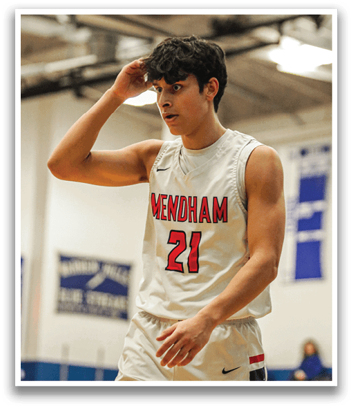 A basketball player wearing a white jersey with the number 21 on it. AI generated content