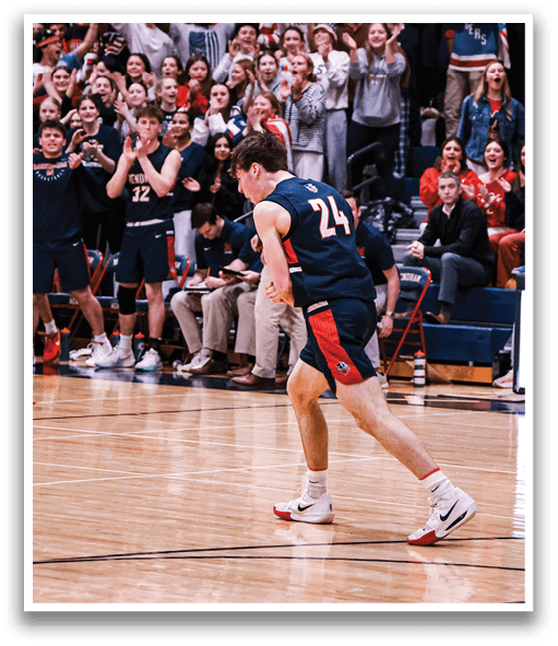 A basketball player is running on the court with a crowd of people watching. AI generated content