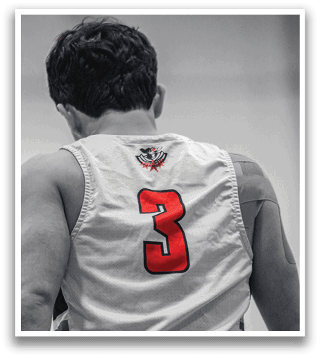 A man wearing a grey shirt with the number 3 on the back. AI generated content