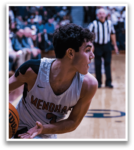 A basketball player wearing a white jersey with the number 7 on it is holding a basketball. AI generated content