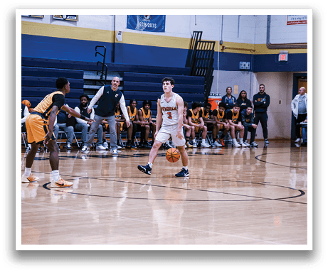 A group of people are playing basketball on a court. AI generated content