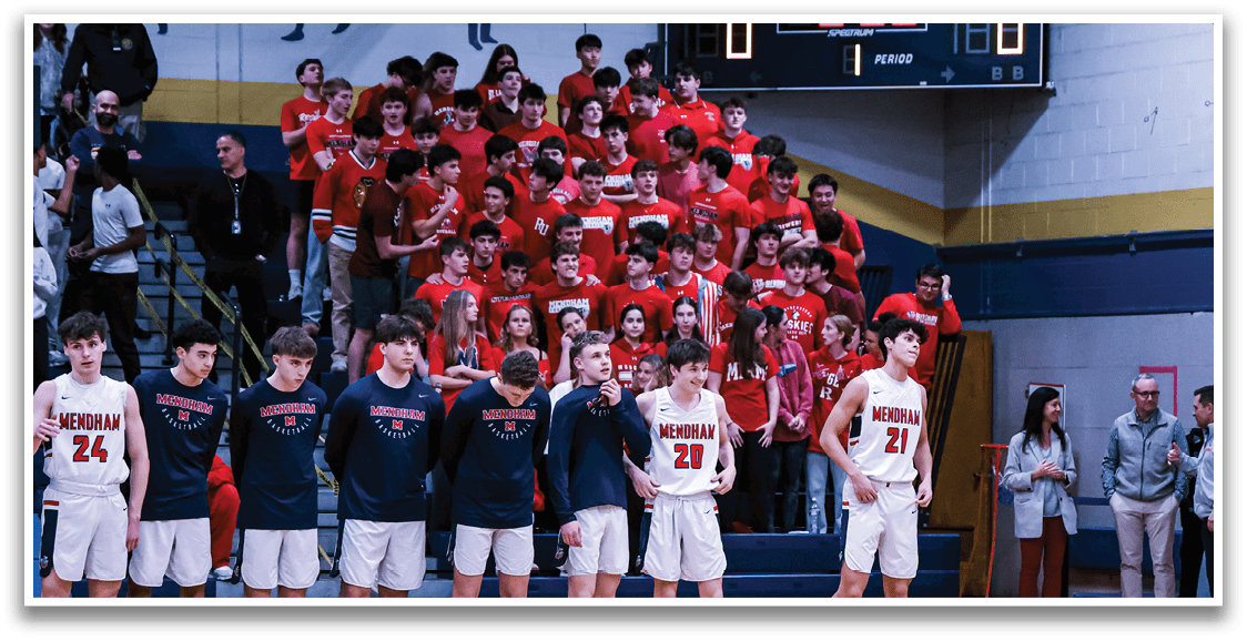 A group of basketball players are standing on the court, with some of them holding their hands up. The players are wearing uniforms and are lined up in front of a crowd of spectators. The crowd is watching the game intently, and the players are likely preparing for the next play. AI generated content