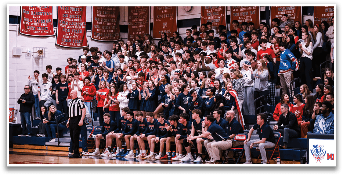 A crowd of people are sitting in bleachers, watching a basketball game. AI generated content