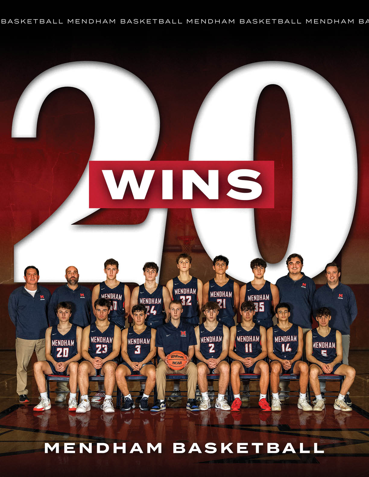 A group of men in basketball uniforms pose for a photo. AI generated content