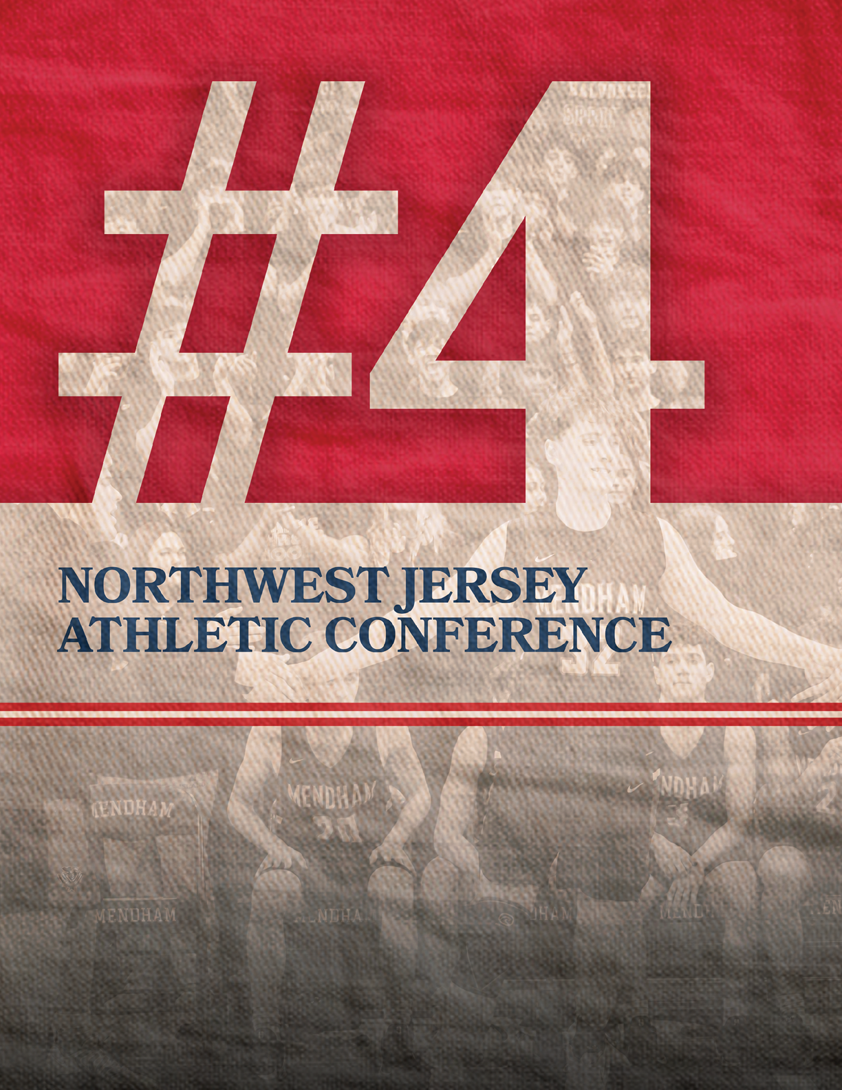 A poster for the Northwest Jersey Athletic Conference features a number 4 on it. AI generated content
