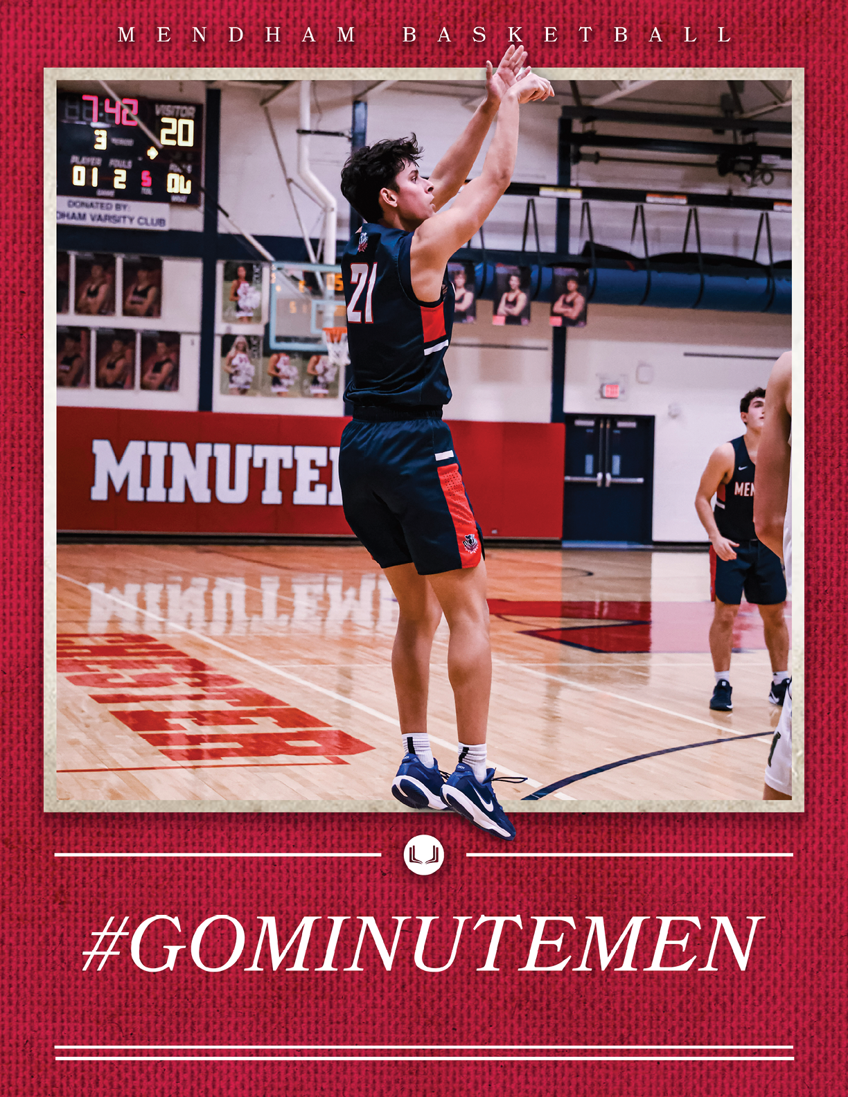 A basketball player wearing a black jersey with the number 22 shoots a free throw. AI generated content