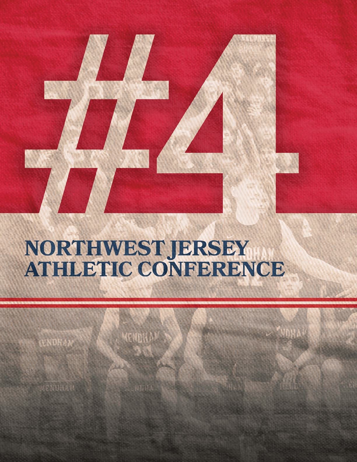 A poster for the Northwest Jersey Athletic Conference features a number 4 on it. AI generated content