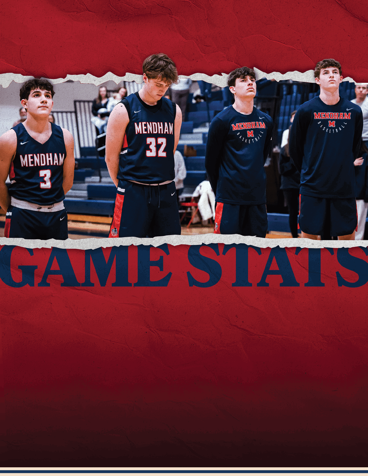 Three men wearing basketball uniforms stand on a court. AI generated content