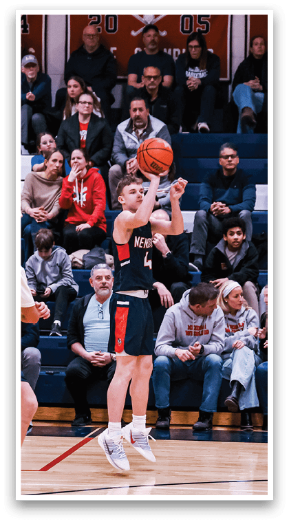 A boy in a basketball game is about to shoot the ball. AI generated content