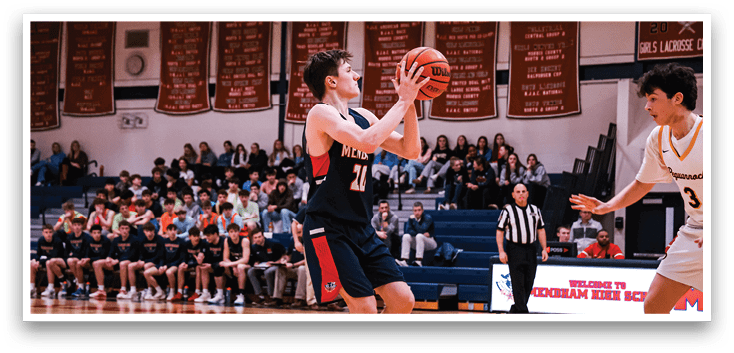 A basketball player is holding a basketball in front of a crowd of people. AI generated content