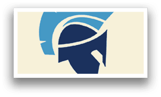 A blue and white logo of a spike design. AI generated content