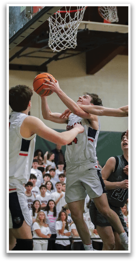 A man wearing a white jersey with the number 21 is running on a basketball court. AI generated content