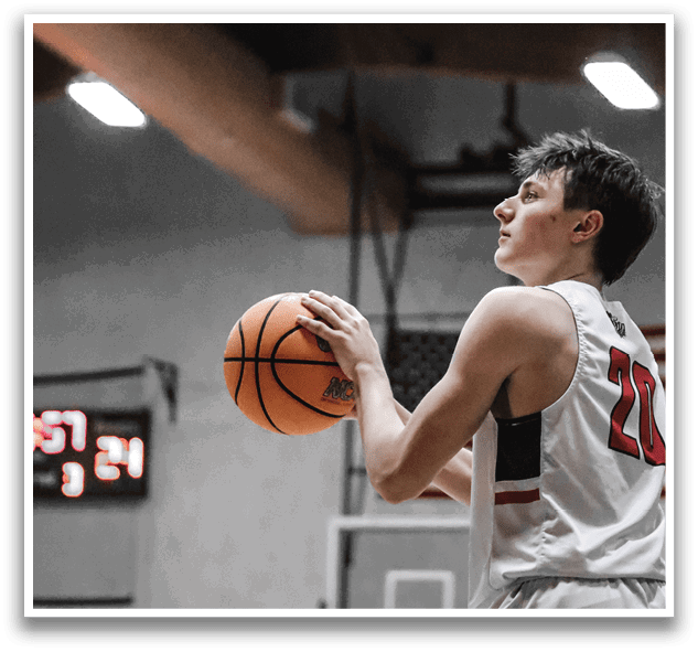 A man in a white shirt and black shorts is holding a basketball. AI generated content