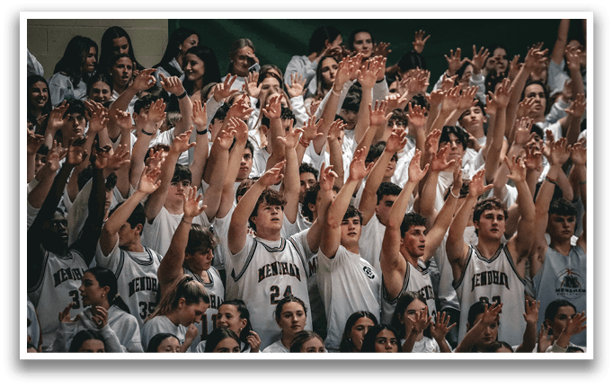 A group of people wearing white shirts and holding their hands up in the air. AI generated content
