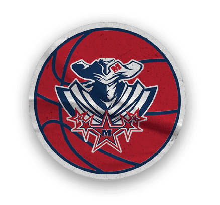 A collection of six different sports team logos and a red and blue baseball cap. AI generated content