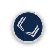 A collection of six different logo stickers, including a red and blue one, are displayed. AI generated content