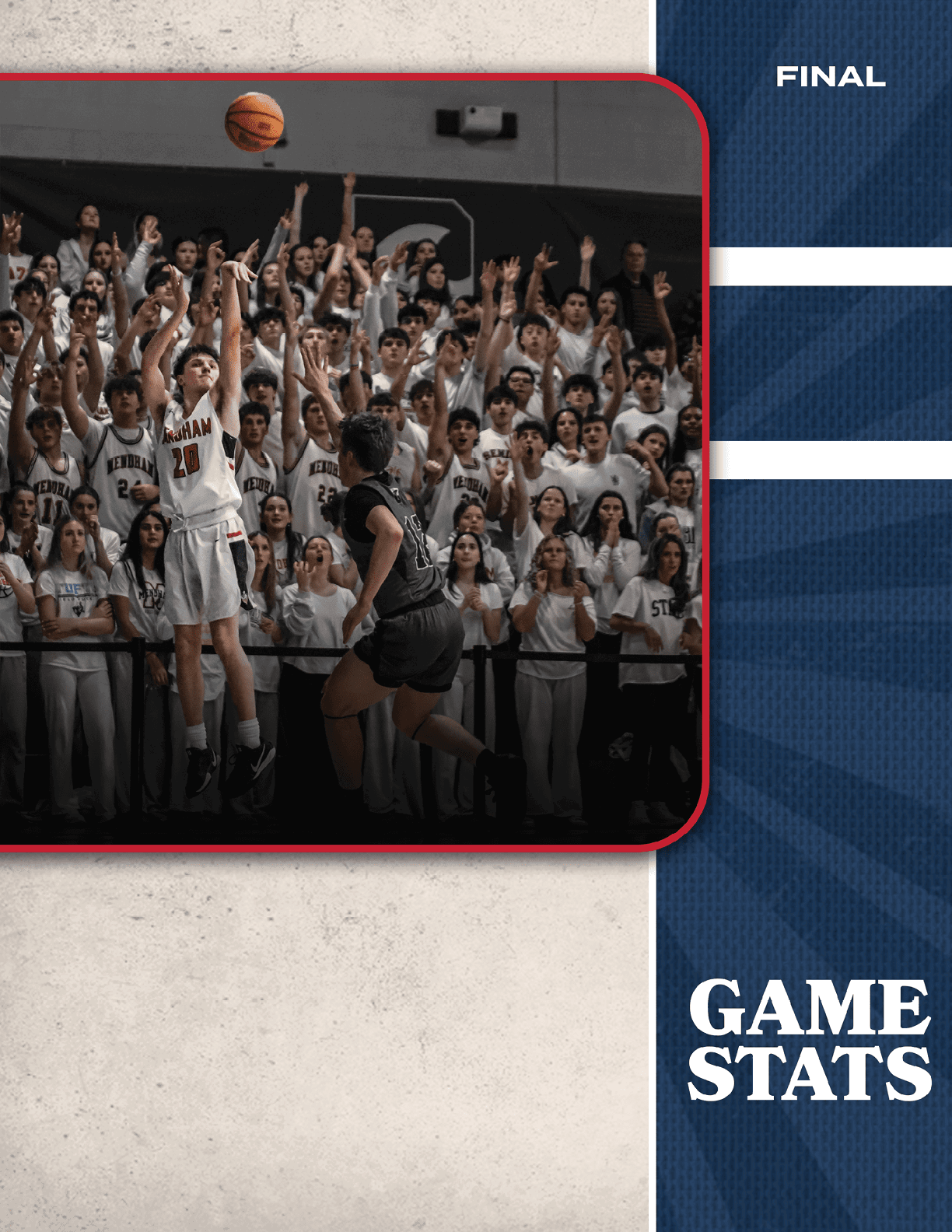 A basketball player is in the air, attempting to block a shot. AI generated content