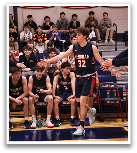 A basketball player is walking on the court while holding his hand out to the crowd. AI generated content