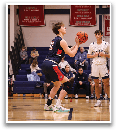Two boys playing basketball, one holding a basketball and the other holding a clock. AI generated content