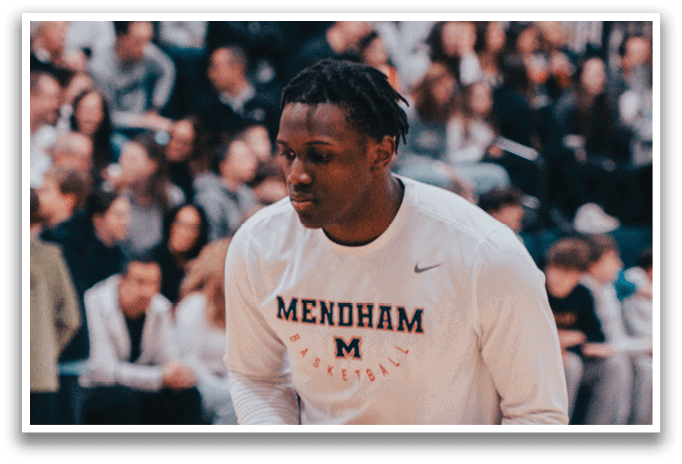 A basketball player with a ball in his hands, surrounded by a crowd of people. AI generated content