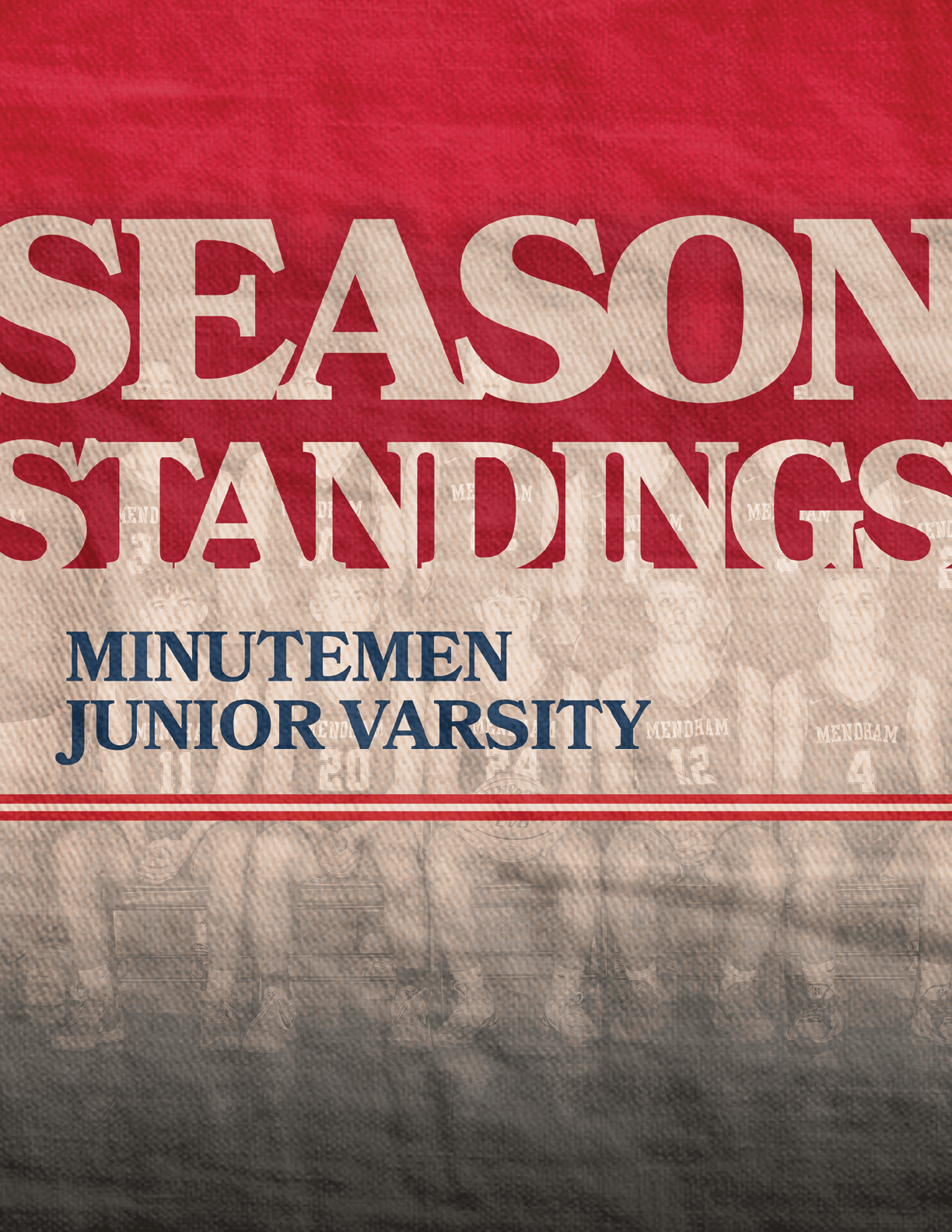 A poster advertising the Minutemen Junior Varsity football team. AI generated content