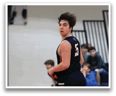 A man wearing a basketball uniform is running on a court. AI generated content