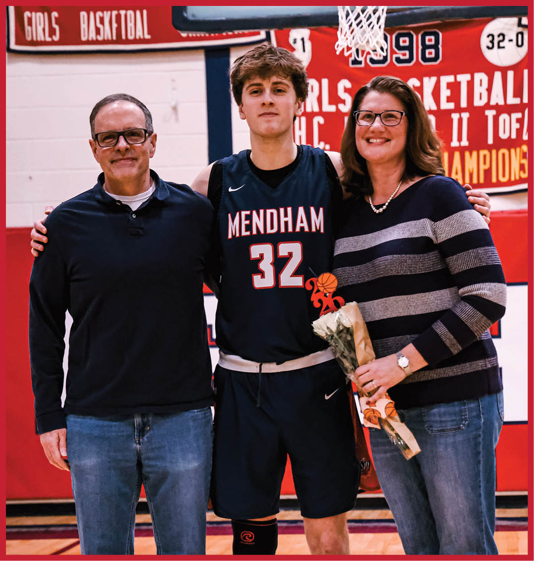 A man and a woman pose for a photo on a basketball court. The man is wearing a basketball uniform and holding a bouquet of flowers. AI generated content
