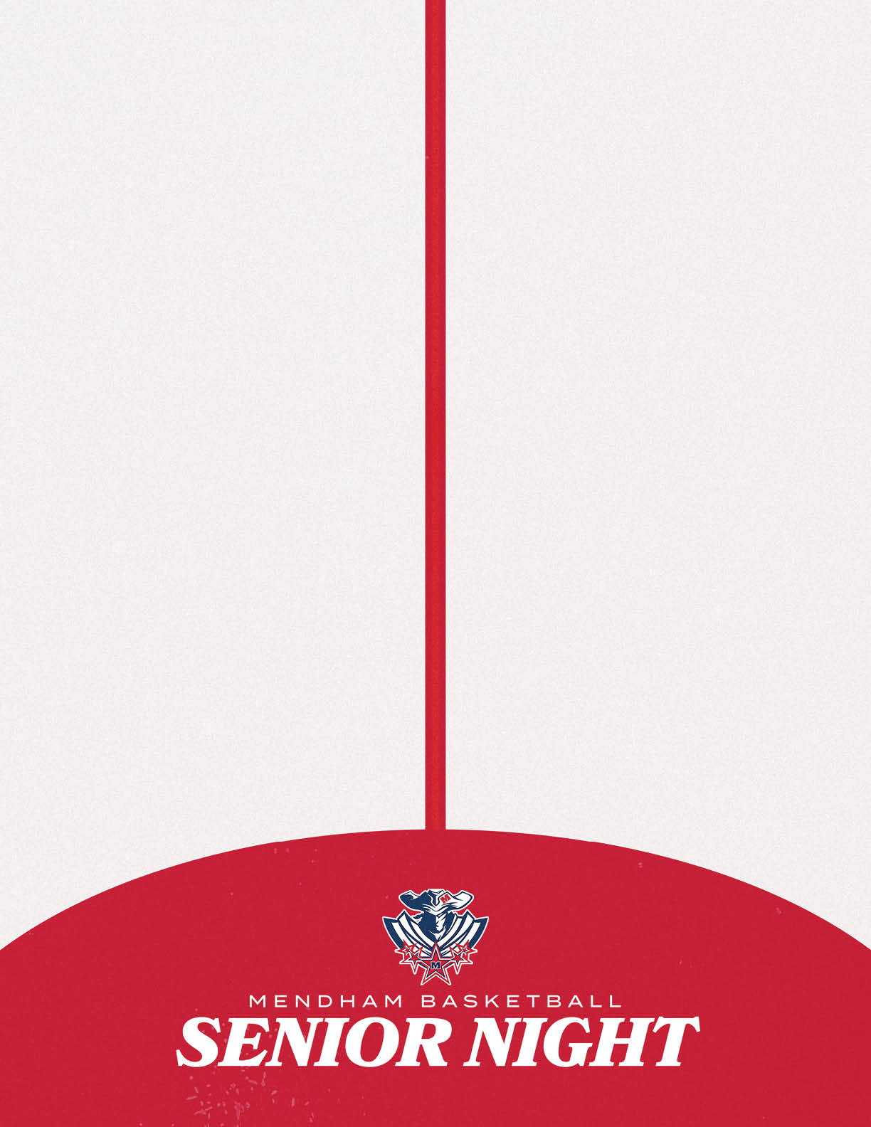 A red and white sign advertising a senior night event. AI generated content