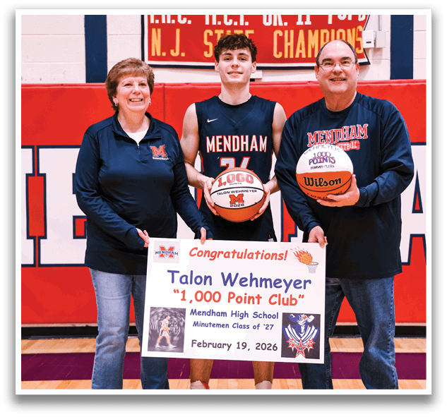 Three people are standing in front of a banner, holding basketballs. AI generated content