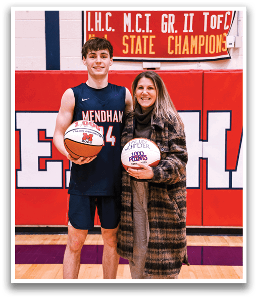 A man and a woman are standing on a basketball court, holding basketballs. AI generated content