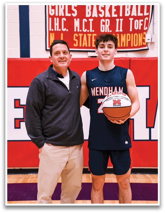 A man and a boy are standing next to each other, the boy holding a basketball. AI generated content