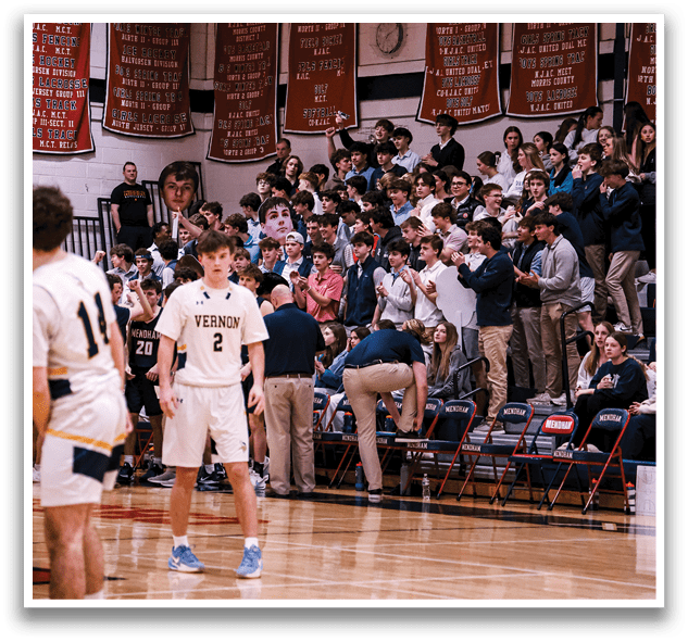 A group of people are watching a basketball game. AI generated content