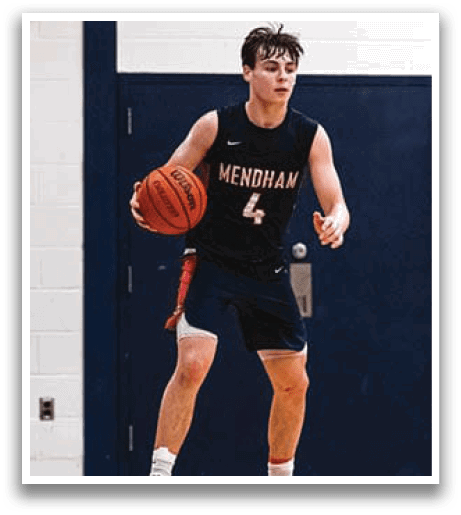 A basketball player wearing a black jersey with the number 4 on it is holding a basketball. AI generated content