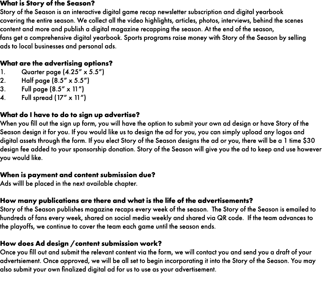 What is Story of the Season? Story of the Season is an interactive digital game recap newsletter subscription and dig...