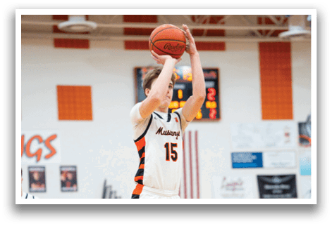 A basketball player in a white uniform is holding a basketball in his hands, preparing to shoot. AI generated content