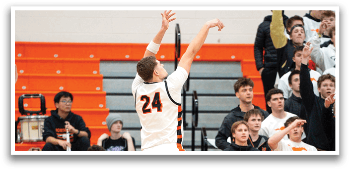 A basketball player is jumping in the air to catch a ball. AI generated content