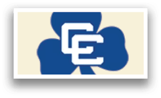 A blue and white logo with a C on it. Contenido generado con IA