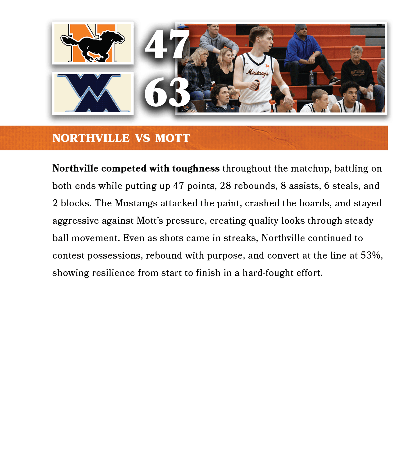 63,47,northville vs MOTT,Northville competed with toughness throughout the matchup, battling on both ends while putti...