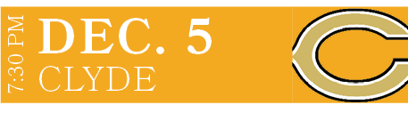 CLYDE,DEC. 5,7:30 P