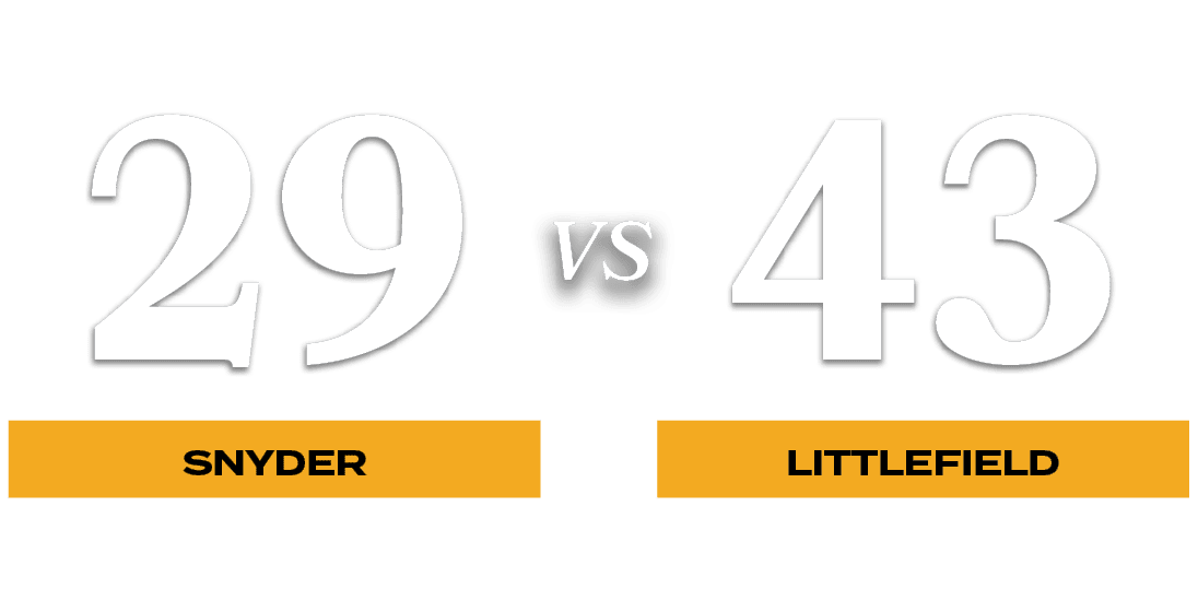43,29,VS,Littlefield,SNYDER,