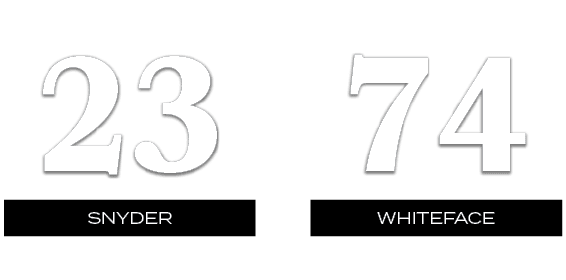 74,23,whiteface,SNYDER