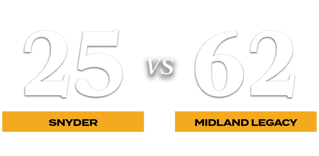 62,25,VS,MIDLAND legacy,SNYDER,