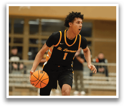A basketball player wearing a black jersey with the number 17 on it is running with a basketball in his hand. Contenido generado con IA