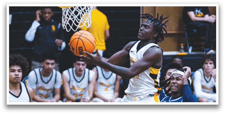 A basketball player is leaping in the air to dunk the ball. AI generated content