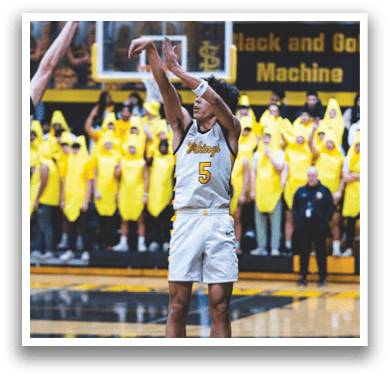 A basketball player shoots a free throw while a crowd of people watch. AI generated content