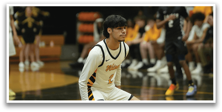 A basketball game is taking place with a player in a white uniform and a player in a black uniform facing each other. The player in the white uniform is wearing a number 2 jersey. AI generated content