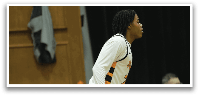 A basketball player is running on the court, wearing a white and yellow uniform. AI generated content