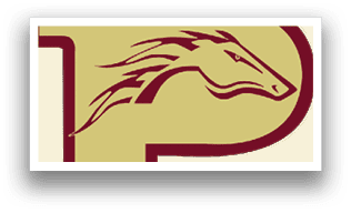 A logo for a college sports team features a horse. AI generated content