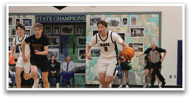 A basketball player in a white uniform is running with a basketball in his hand. AI generated content