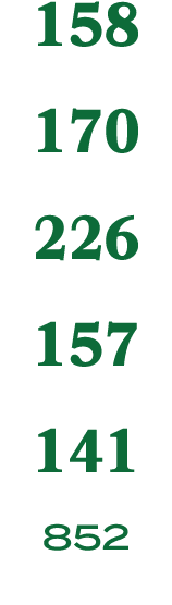 158 170 226 157 141 852